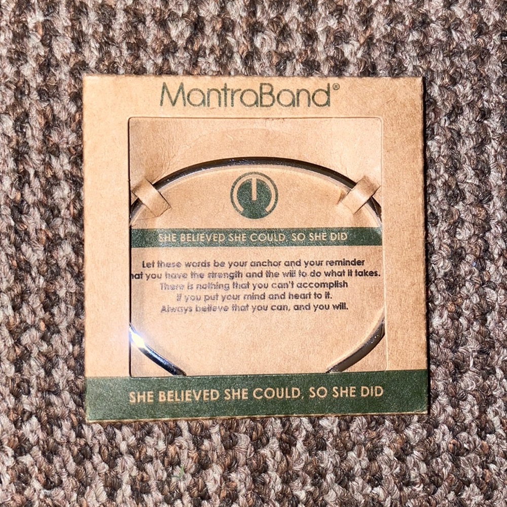 Mantraband silver bracelet